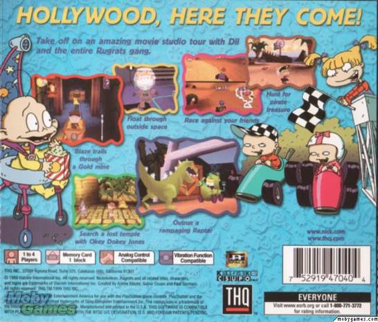 Rugrats Studio Tour - Sony PlayStation (THQ - 2) video game collectible [Barcode 752919470404] - Main Image 2