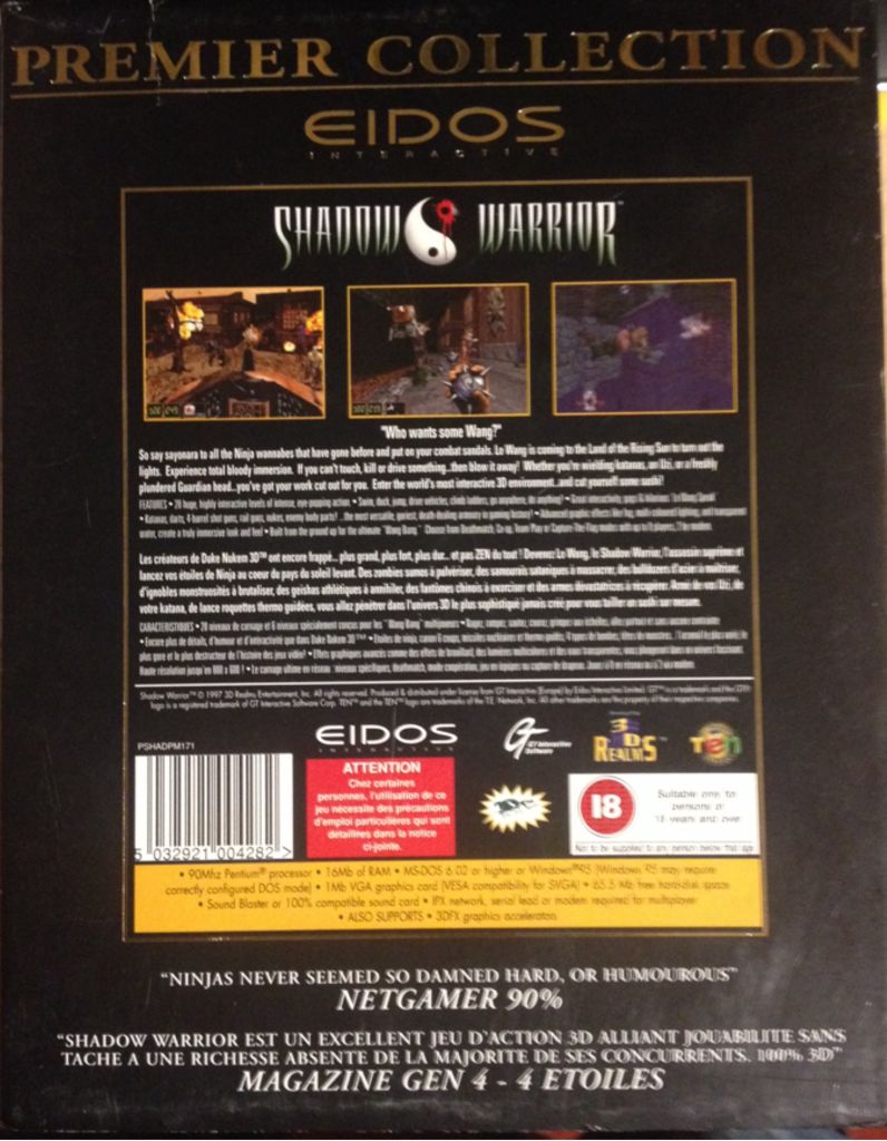 Shadow Warrior - PC (GT Interactive - 1) video game collectible [Barcode 5032921004282] - Main Image 2