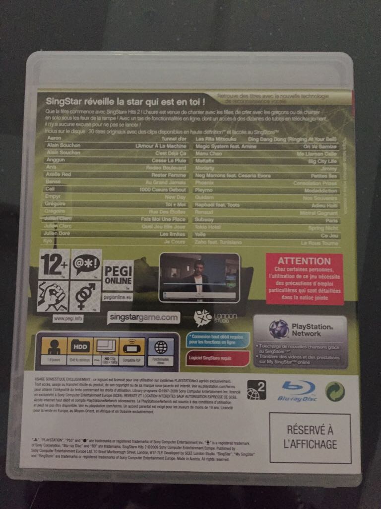 Singstar Hits 2 - Sony PlayStation 3 (PS3) video game collectible - Main Image 2