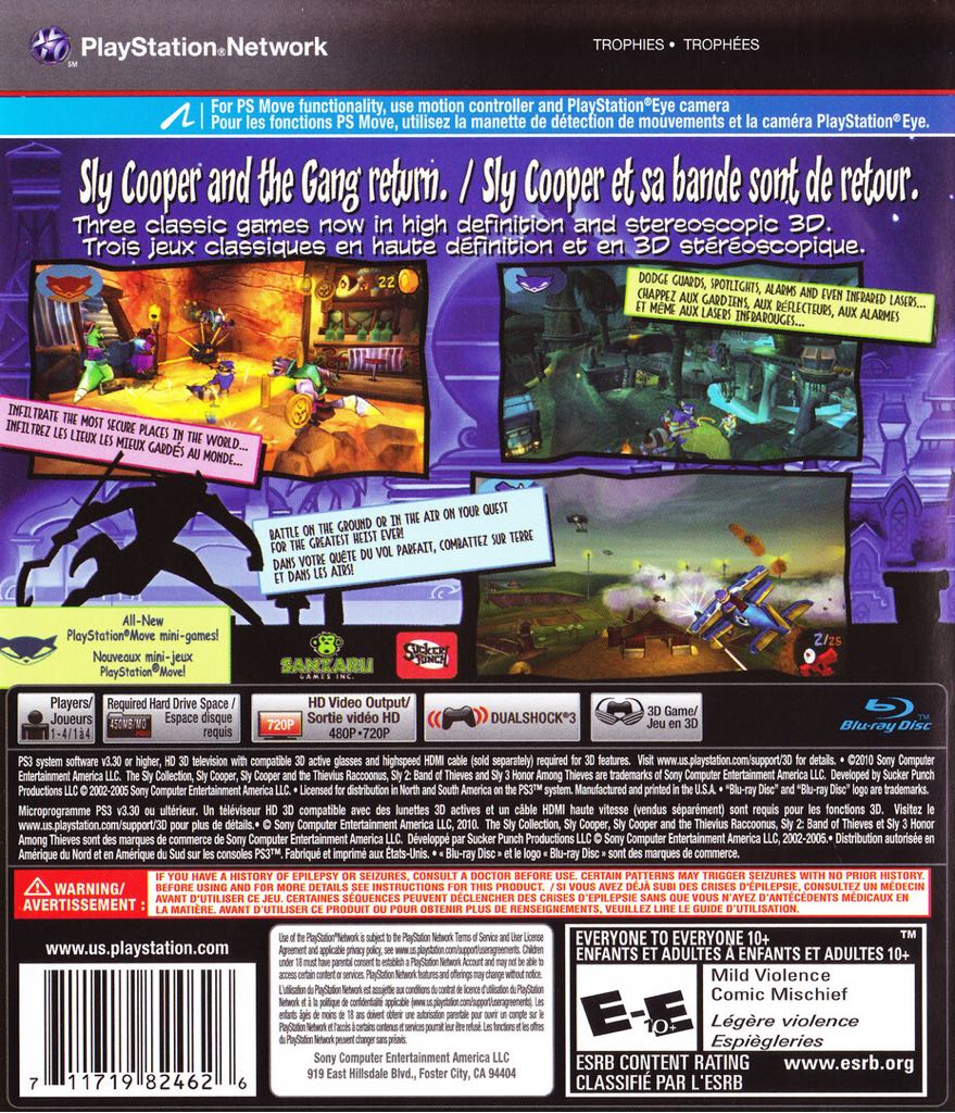 Sly Collection - Sony PlayStation 3 (PS3) (Sony Computer Entertainment - 2) video game collectible [Barcode 17477253] - Main Image 2