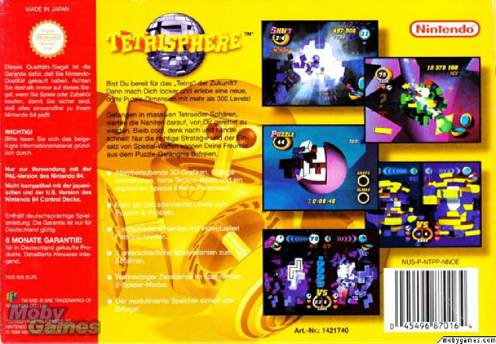 Tetrisphere - Nintendo 64 (N64) video game collectible - Main Image 2