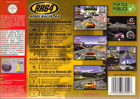 Ridge Racer 64 - Nintendo 64 (N64) (Namco) video game collectible - Main Image 2