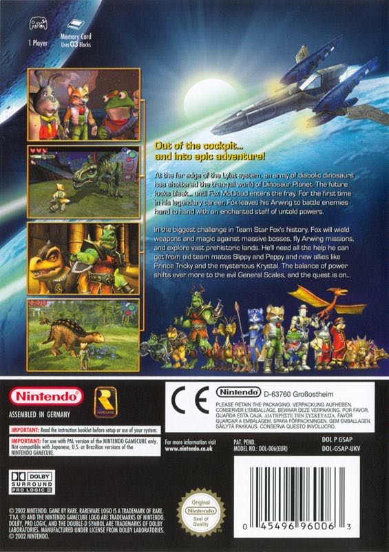 Star Fox Adventures - Nintendo GameCube (Koch Media - 1) video game collectible [Barcode 0045496960063] - Main Image 2