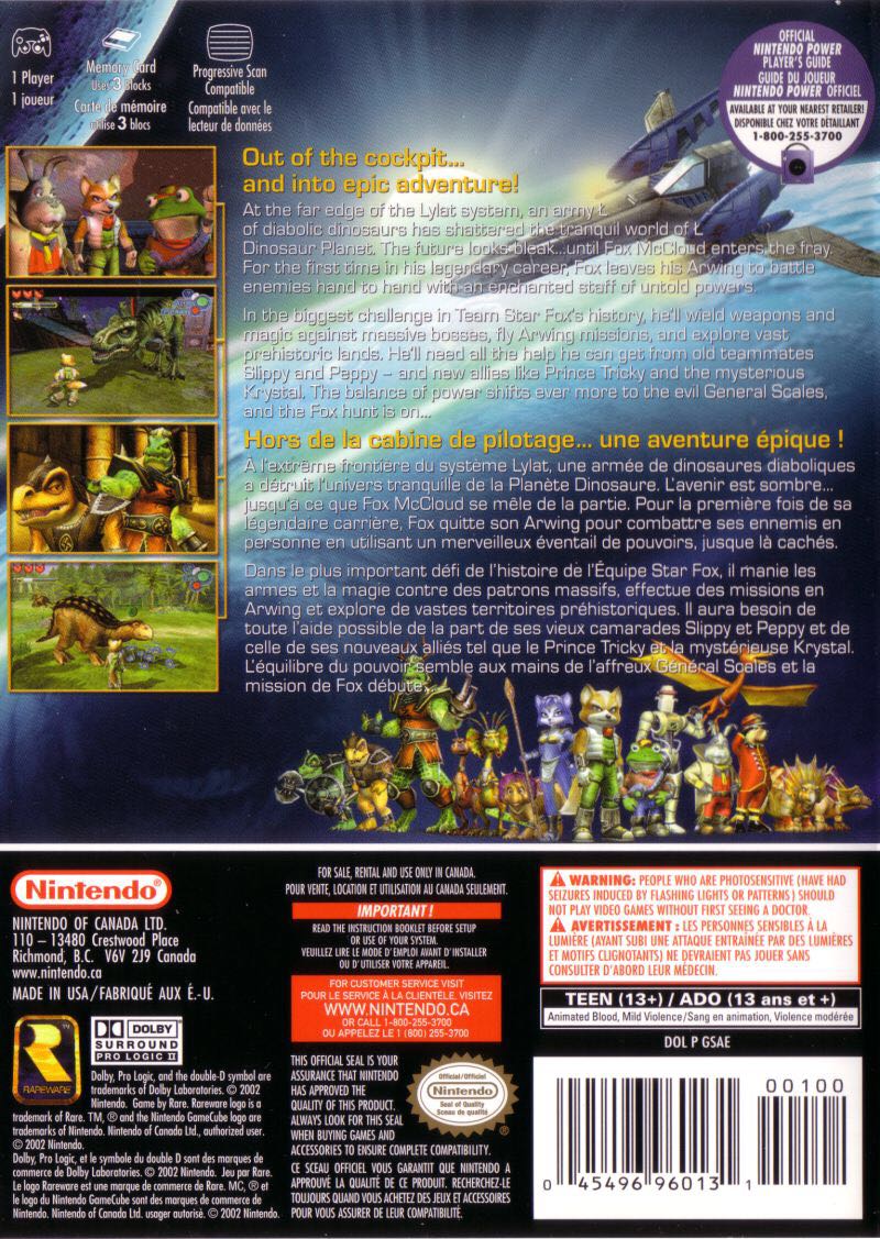 STARFOX ADVENTURES - Nintendo GameCube (Nintendo - 1) video game collectible [Barcode 045496960506] - Main Image 2