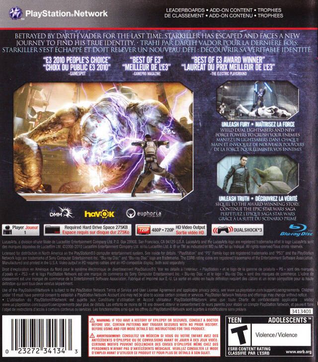 Star Wars: The Force Unleashed II - Sony PlayStation 3 (PS3) (LucasArts - 1) video game collectible - Main Image 2