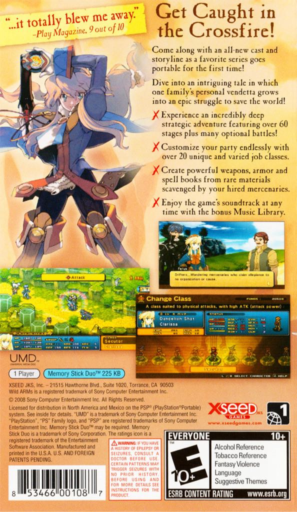 Wild Arms XF - Sony PlayStation Portable (PSP) (505 Games - 1) video game collectible [Barcode 8023171014906] - Main Image 2