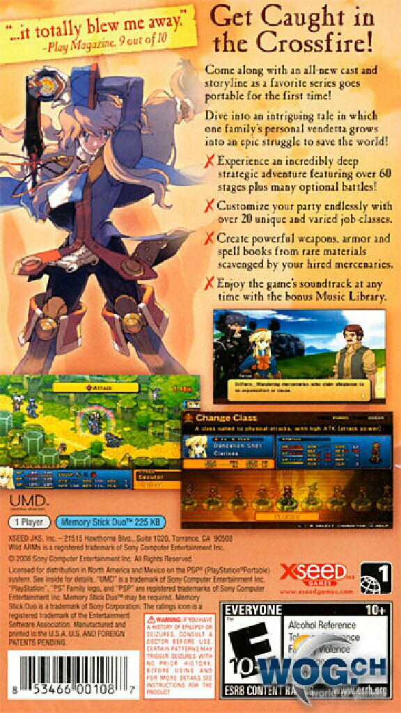 Wild Arms XF - Sony PlayStation Portable (PSP) (XSEED Games - 1) video game collectible [Barcode 8023171014913] - Main Image 2