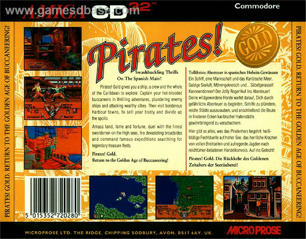 Pirates! Gold - Sega Genesis (Mega Drive) video game collectible - Main Image 2