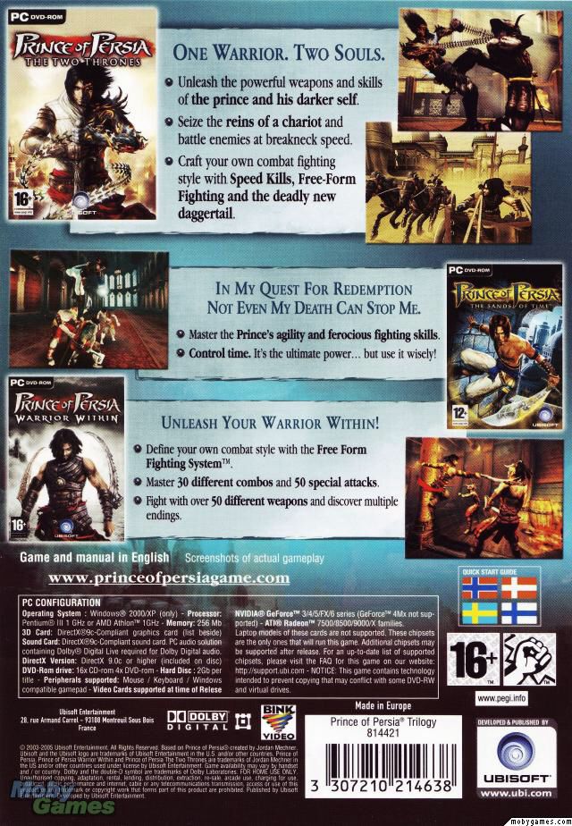 Prince Of Persia Trilogy - Sony PlayStation 2 (PS2) video game collectible - Main Image 2