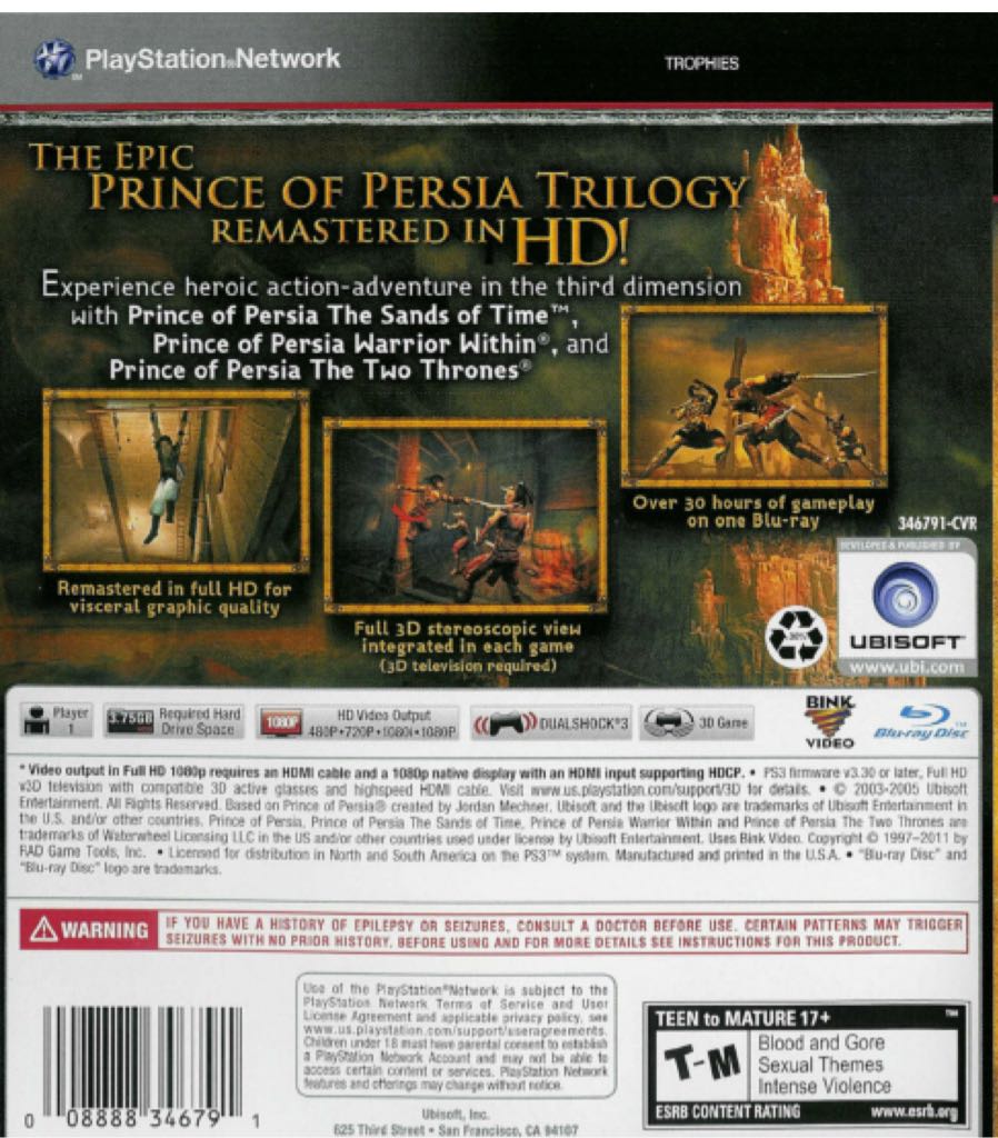 Prince Of Persia Trilogy - Sony PlayStation 3 (PS3) video game collectible - Main Image 2
