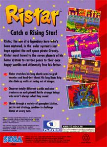 Ristar - Sega Genesis (Mega Drive) (Sega - 1) video game collectible [Barcode 010086015553] - Main Image 2