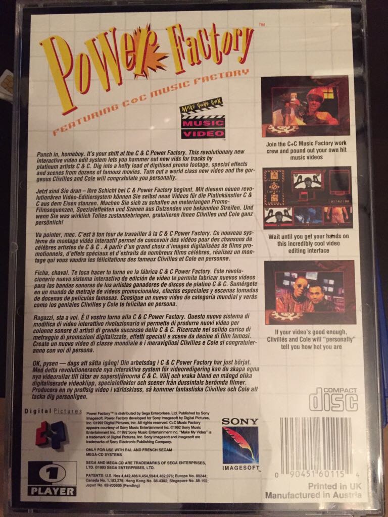 Power Factory - Sega CD video game collectible [Barcode 090451601154] - Main Image 2