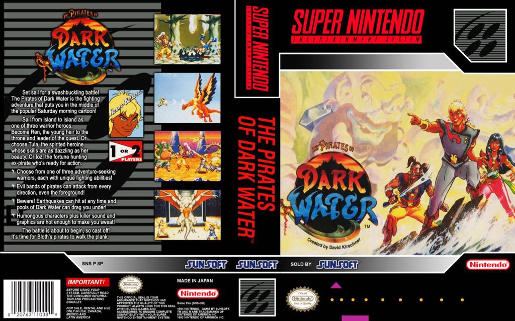 The Pirates Of Dark Water - Nintendo Super Nintendo Entertainment System (SNES) video game collectible - Main Image 2