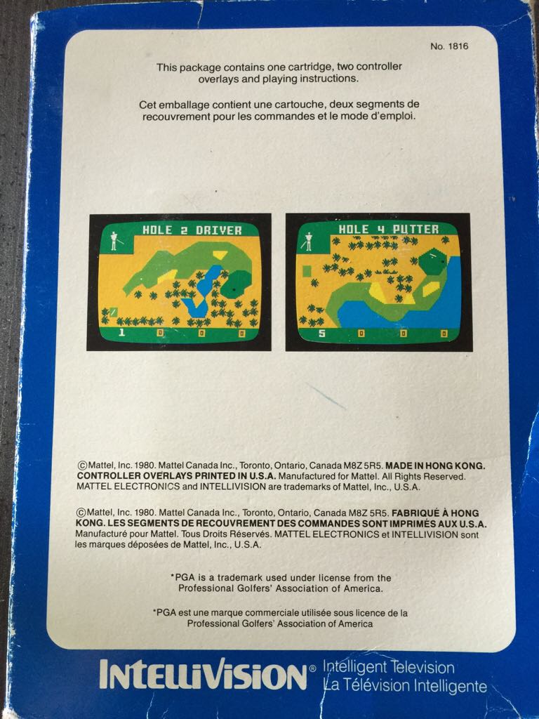 PGA Tour Golf - Intellivision video game collectible - Main Image 2