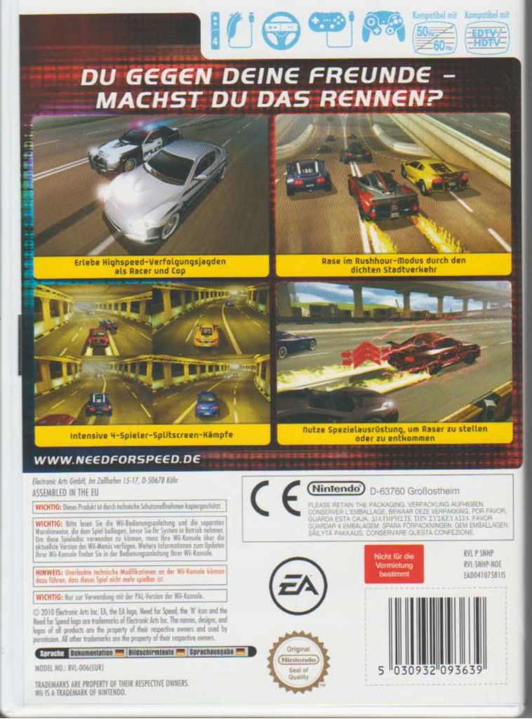NEED FOR SPEED: HOT PURSUIT  - Nintendo Wii video game collectible - Main Image 2