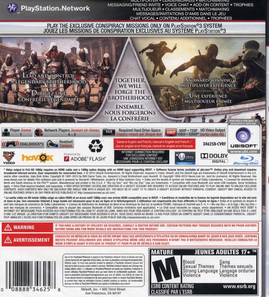 Assasins Creed Brotherhood - Sony PlayStation 3 (PS3) (1) video game collectible - Main Image 2