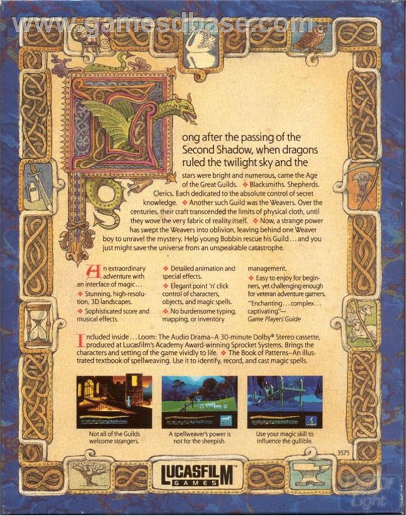 Loom - Valve Steam (LucasArts - 1) video game collectible [Barcode 023272719906] - Main Image 2