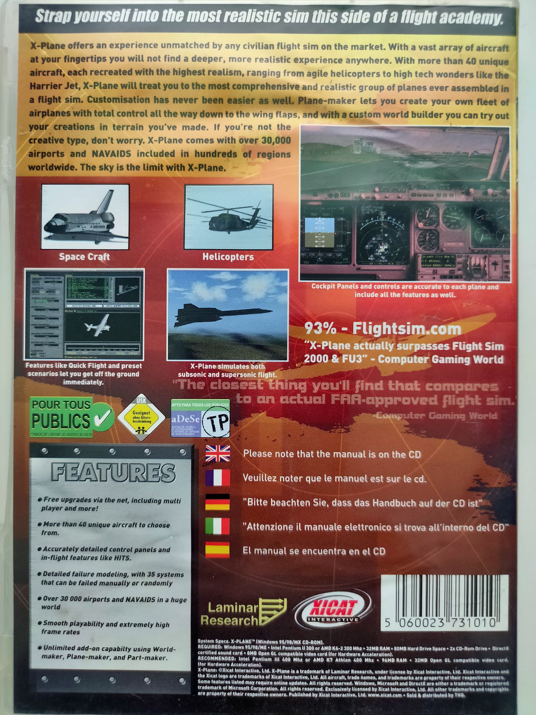 X Plane - PC video game collectible [Barcode 5060023731010] - Main Image 2
