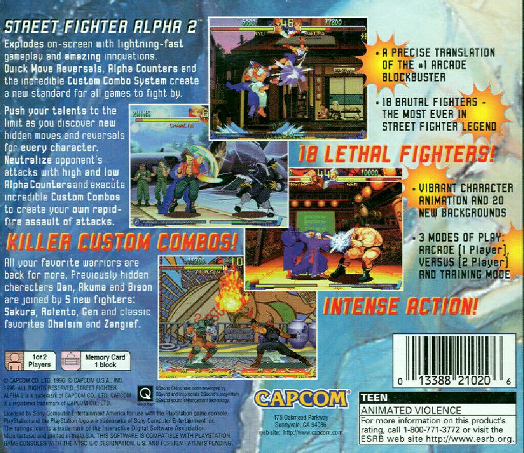 Street Fighter Zero 2 - Sony PlayStation (Capcom - 2) video game collectible [Barcode 4976219154628] - Main Image 2