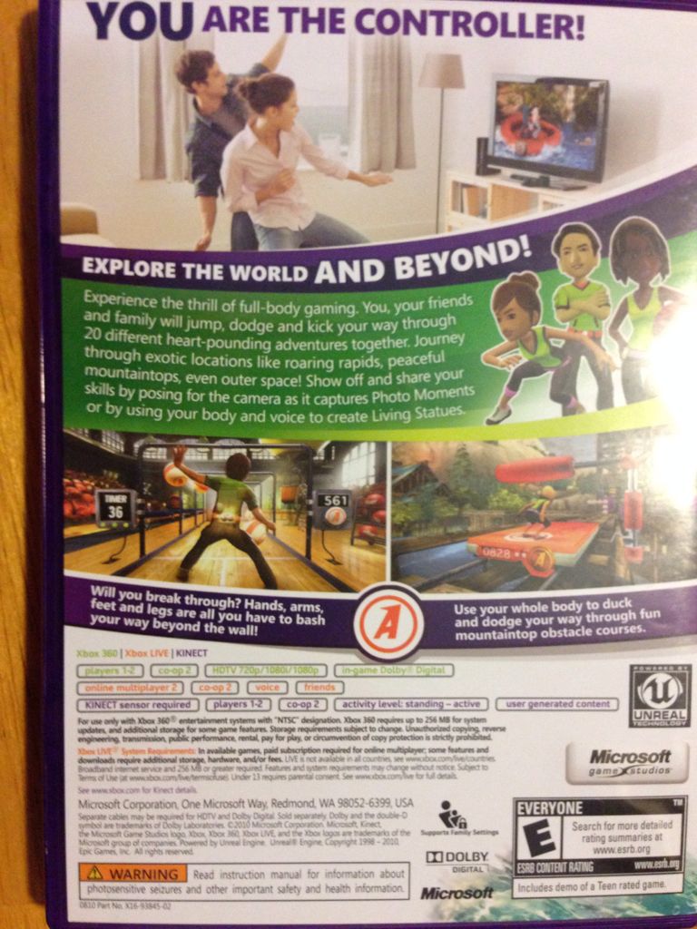 Kinect Adventures - Microsoft Xbox 360 (Microsoft Corporation) video game collectible - Main Image 2