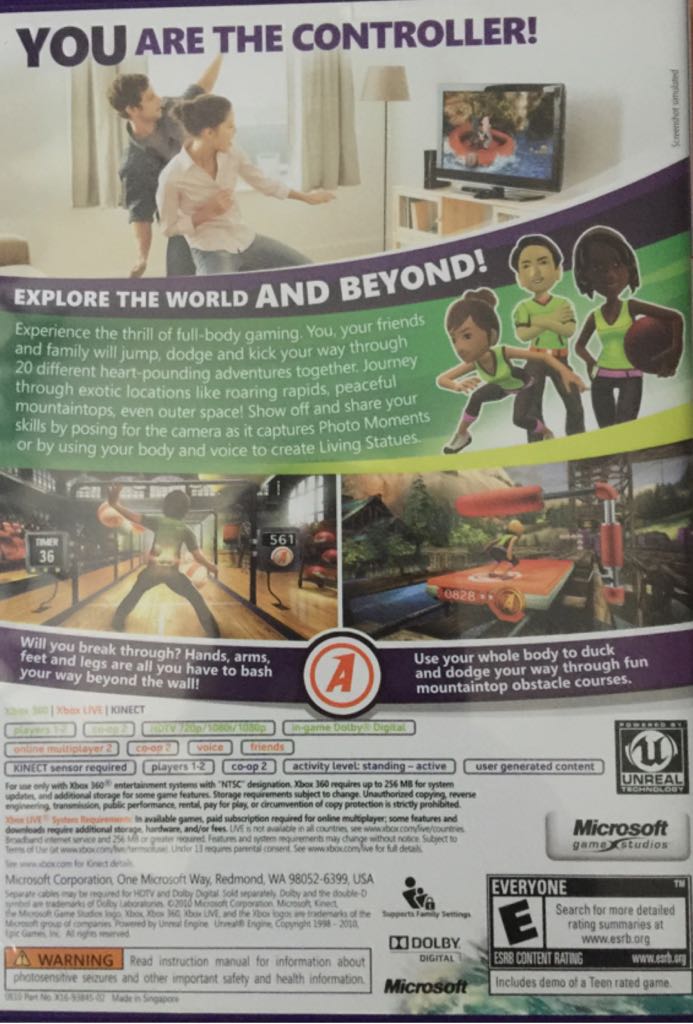 Kinect Adventures - Microsoft Xbox 360 video game collectible - Main Image 2