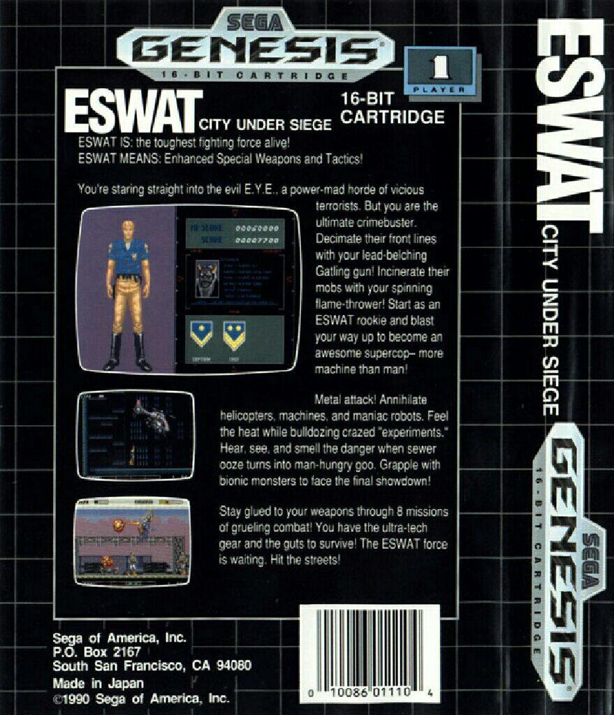 ESWAT: City Under Siege - Microsoft Xbox 360 (Sega - 1) video game collectible - Main Image 2