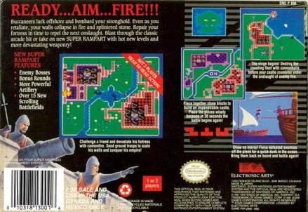 Rampart - Nintendo Super Nintendo Entertainment System (SNES) (Nintendo - 2) video game collectible [Barcode 014633070934] - Main Image 2