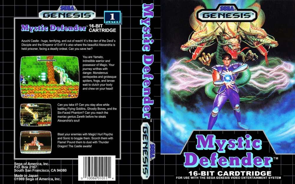 Mystic Defender - Sega Genesis (Mega Drive) (Sega - 1) video game collectible [Barcode 010086010114] - Main Image 3