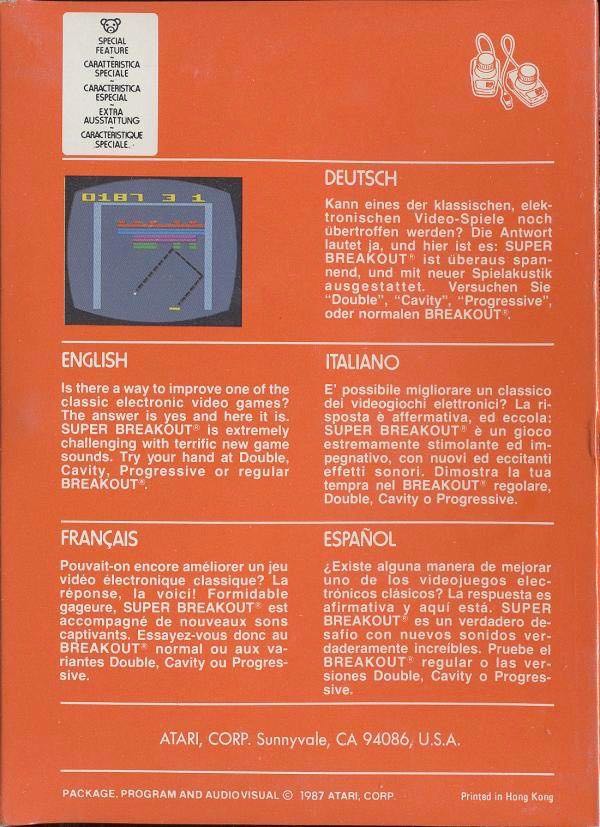 Super Breakout - Atari 2600 (Atari - 2) video game collectible - Main Image 2
