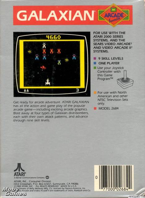 Galaxian - Atari 2600 video game collectible - Main Image 2