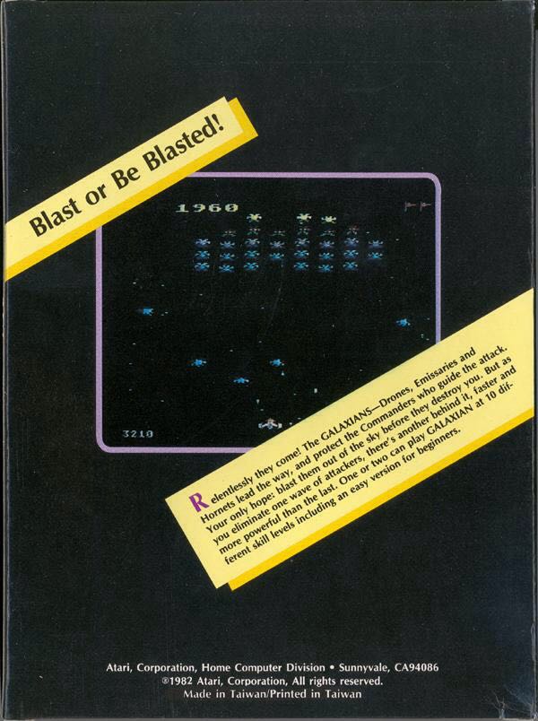 Galaxian - Atari 800 (Atari Inc.) video game collectible - Main Image 2