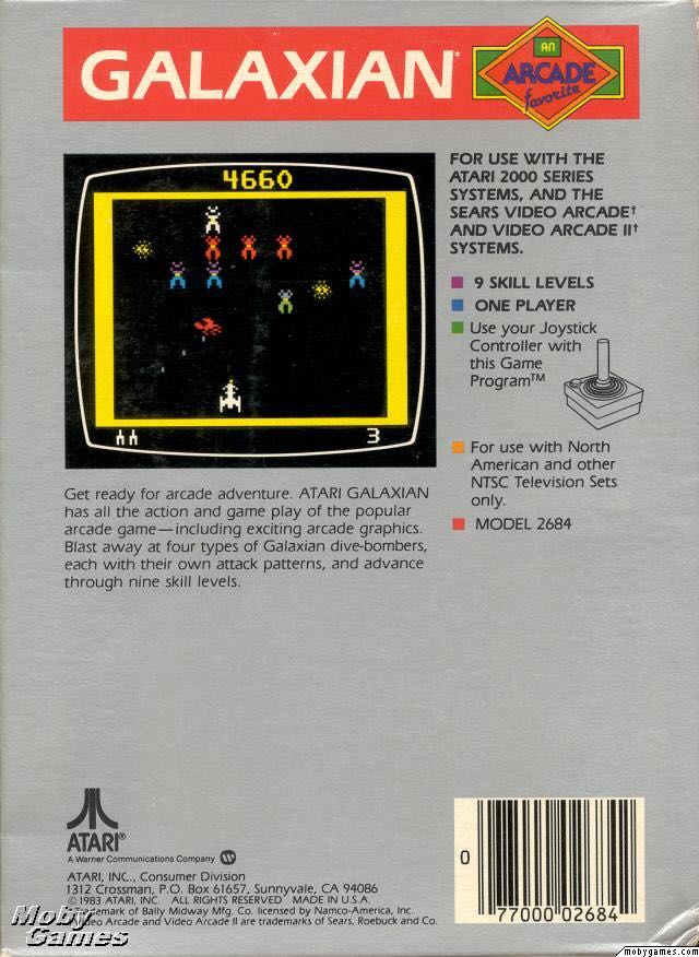 Galaxian - Atari 2600 video game collectible - Main Image 2
