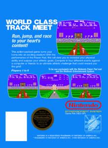 World Class Track Meet - Nintendo Entertainment System (NES) (Nintendo - 6) video game collectible [Barcode 045496620066] - Main Image 2