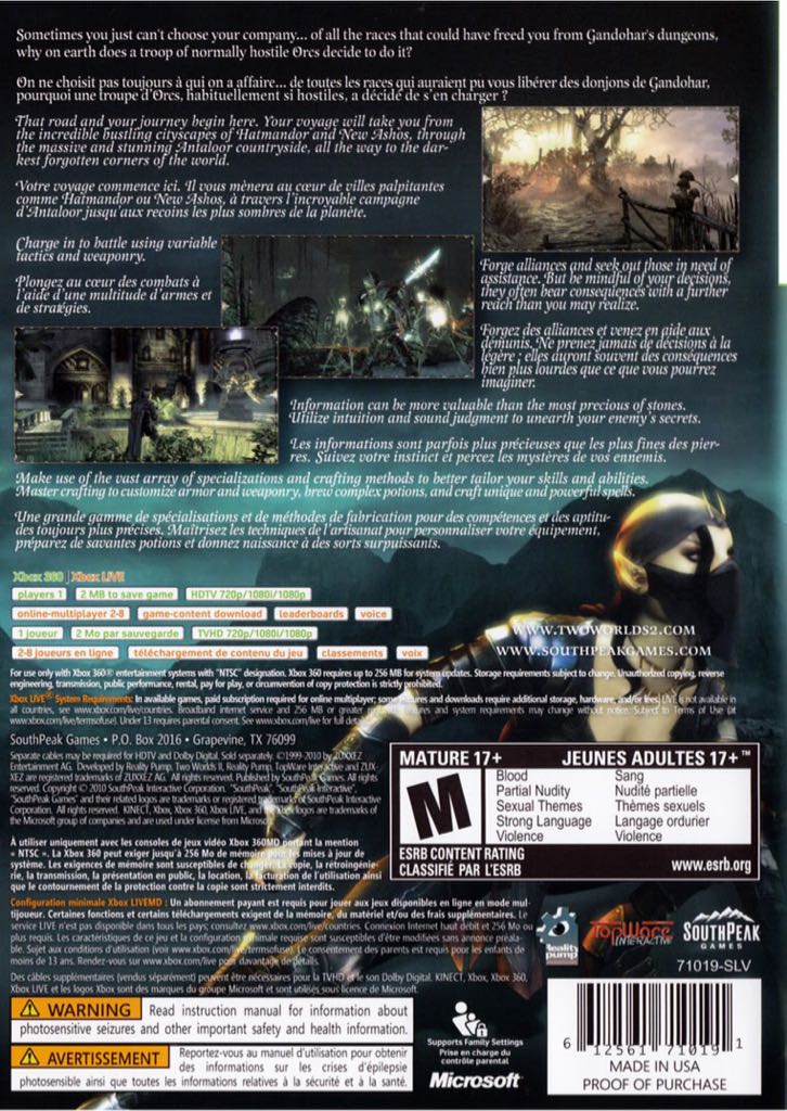 Two Worlds 2 - Microsoft Xbox 360 (Reality Pump Studios - 1) video game collectible [Barcode 612561710191] - Main Image 2