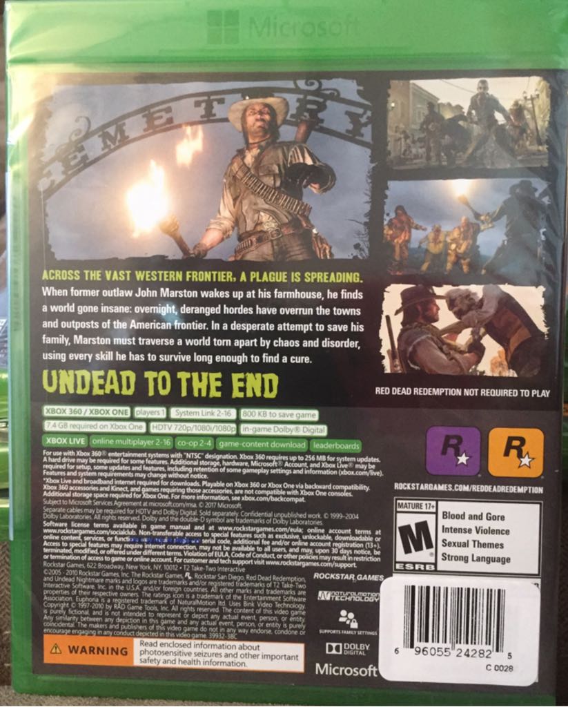 Red Dead Redemption: Undead Nightmare - Microsoft Xbox One video game collectible - Main Image 2