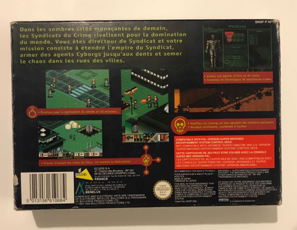 Syndicate - Nintendo Super Nintendo Entertainment System (SNES) video game collectible - Main Image 2