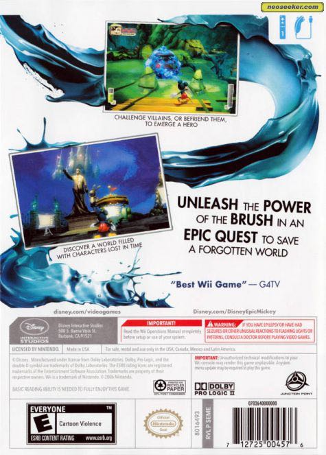 Epic Mickey - Nintendo Wii (Disney Interactive Studios - 1) video game collectible - Main Image 2