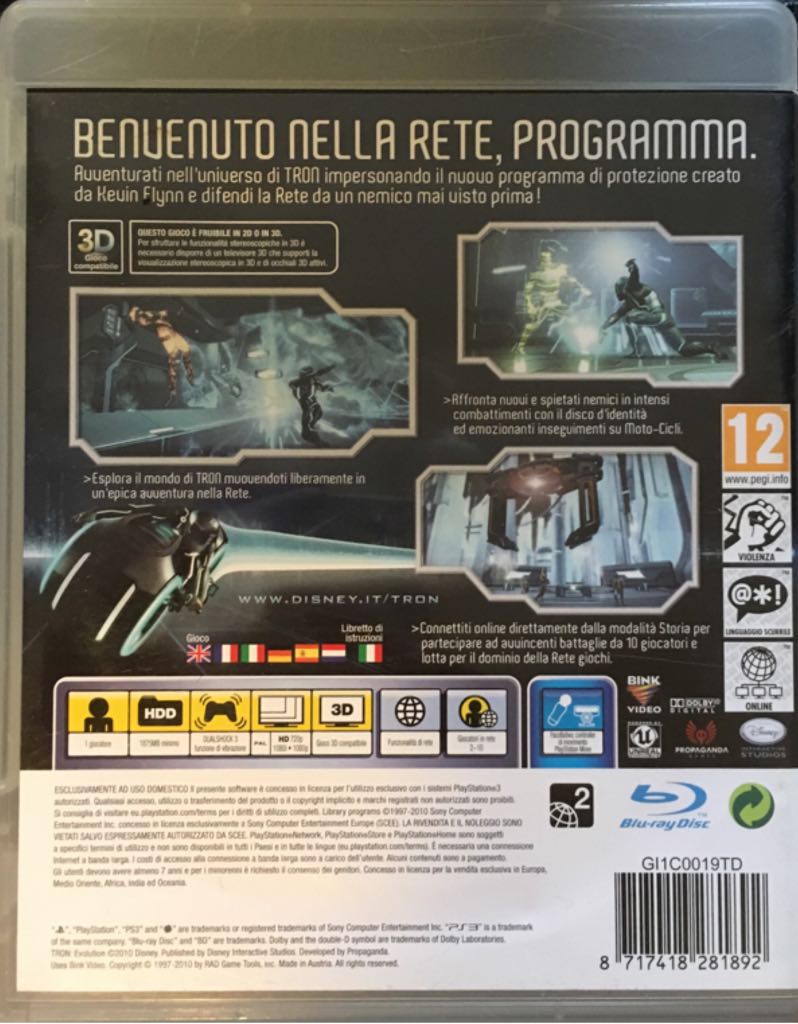 Tron Evolution - Sony PlayStation 3 (PS3) (Disney Interactive Studios - 1) video game collectible [Barcode 8717418281892] - Main Image 2