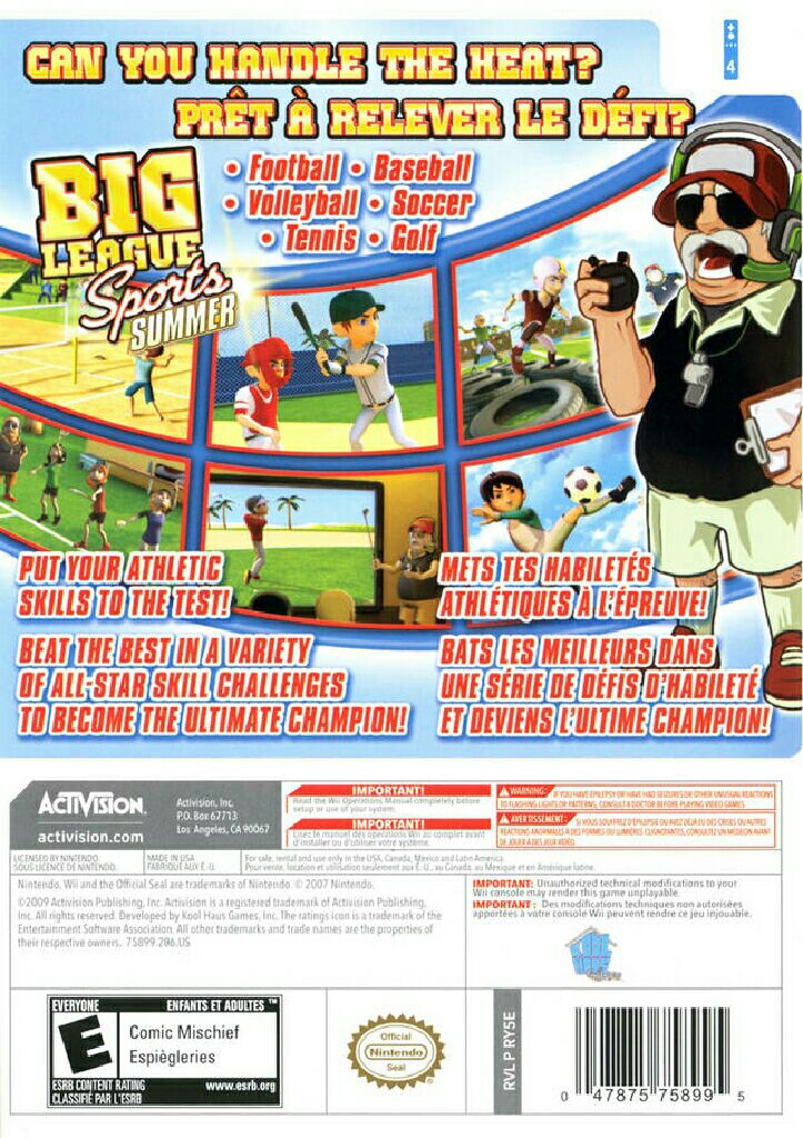 Big League Sports Summer - Nintendo DS video game collectible - Main Image 2