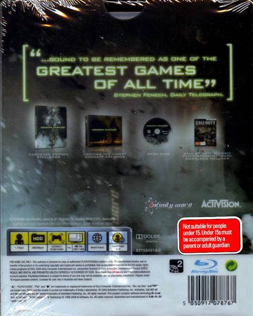 Call Of Duty: Modern Warfare 2 - Sony PlayStation 3 (PS3) (Activision - 1-4) video game collectible [Barcode 047875837591] - Main Image 2