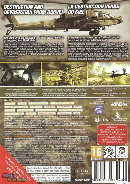 Apache Air Assault - Sony PlayStation 3 (PS3) (Activision - 2) video game collectible [Barcode 5030917089503] - Main Image 2