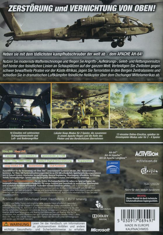 Apache - Air Assault - PC (Activision) video game collectible [Barcode 5030917092176] - Main Image 2