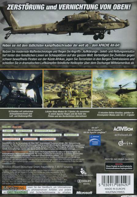 Apache - Air Assault - Sony PlayStation 3 (PS3) video game collectible [Barcode 5030917094057] - Main Image 2