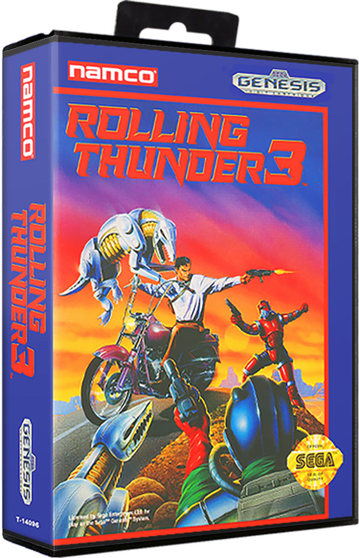 Rolling Thunder 3 - Sega Genesis (Mega Drive) (Namco Bandai - 1) video game collectible [Barcode 722674020213] - Main Image 3