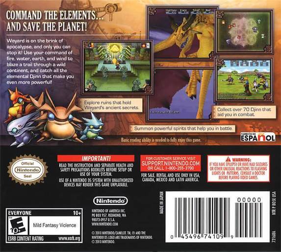 Golden Sun: Dark Dawn - Nintendo DS (Nintendo - 1) video game collectible [Barcode 045496741099] - Main Image 2