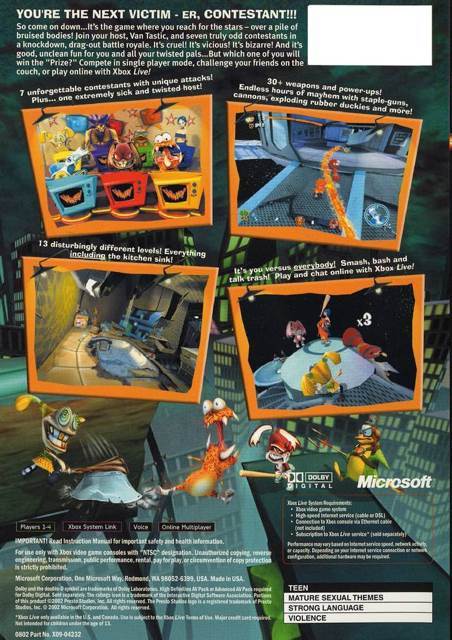 Whacked! - Microsoft Xbox video game collectible [Barcode 805529007741] - Main Image 2