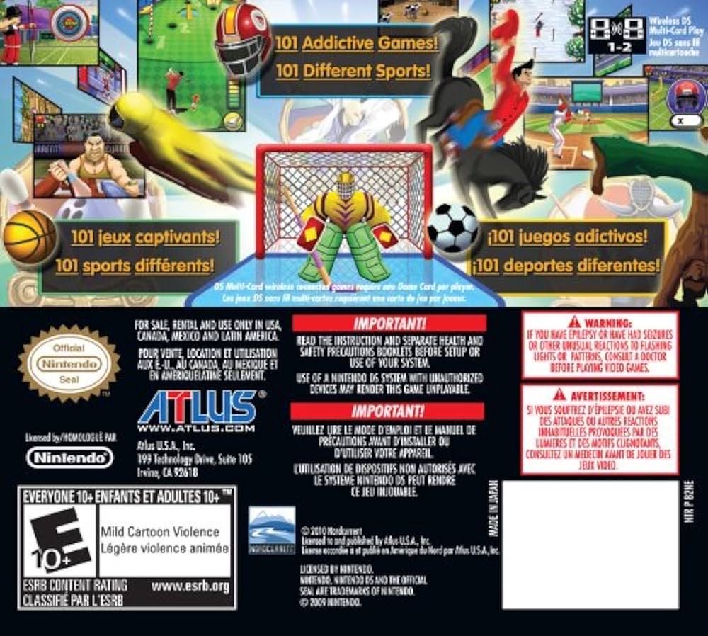 101 In 1 Sports Megamix - Nintendo DS (Atlus - 2) video game collectible [Barcode 730865400362] - Main Image 2
