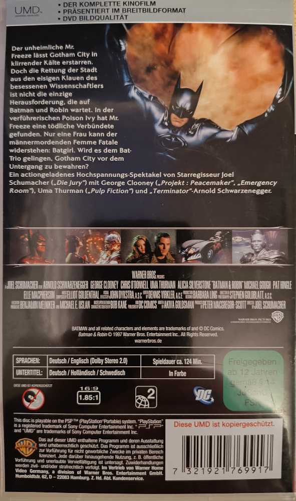 UMD Batman & Robin - Sony PlayStation Portable (PSP) video game collectible [Barcode 5060146917162] - Main Image 2