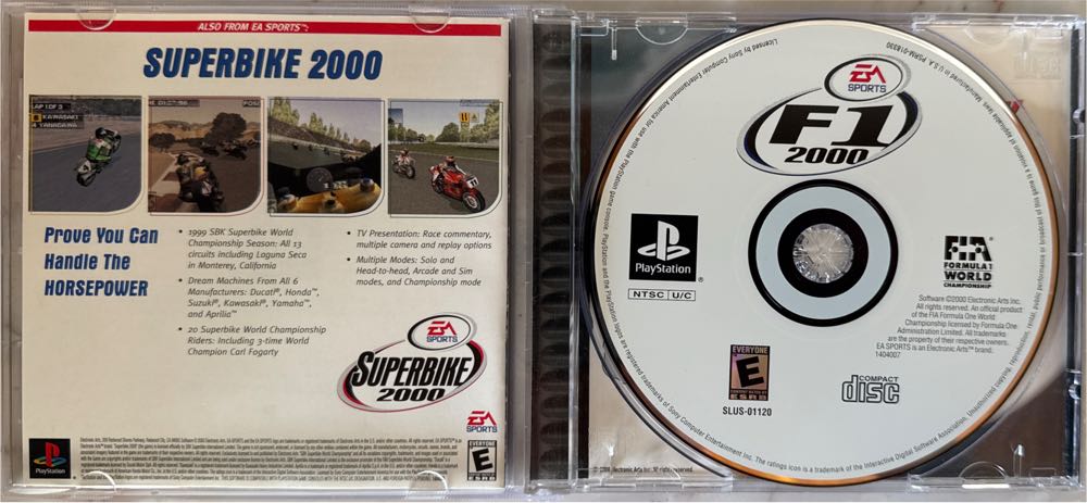 F1 2000 - Sony PlayStation (Ea Sports - 1-2) video game collectible [Barcode 014633140408] - Main Image 2