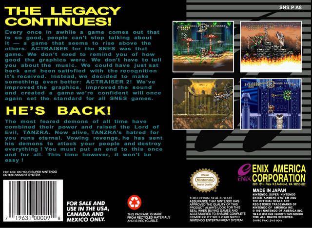 Actraiser 2 - Nintendo Super Nintendo Entertainment System (SNES) video game collectible - Main Image 2